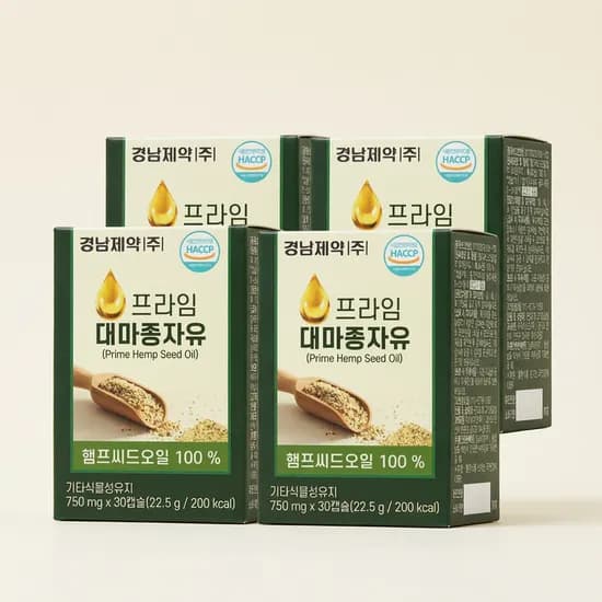 경남제약 프라임 대마종자유 750mg 30캡슐 4박스