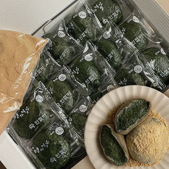 명가 쑥인절미 제주 한라산 쑥떡 80g 24개