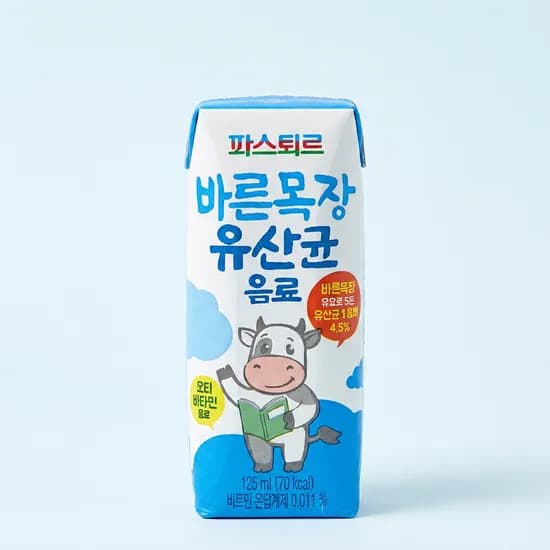파스퇴르 바른목장 유산균음료 125ml 24개