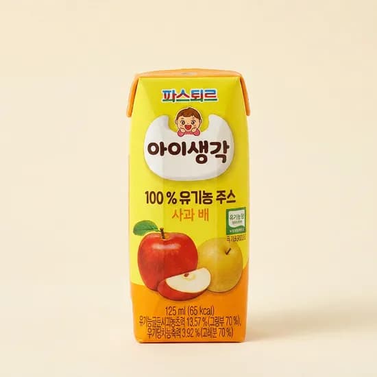 파스퇴르 유기농 주스 사과배 125ml 24개 20,900원
