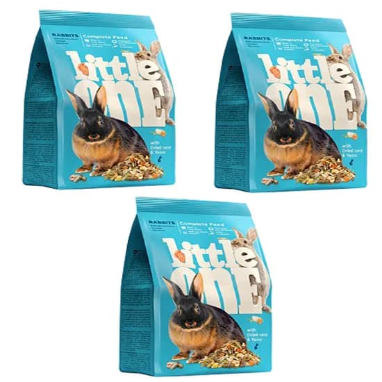 리틀원 토끼 사료, 900g, 3개