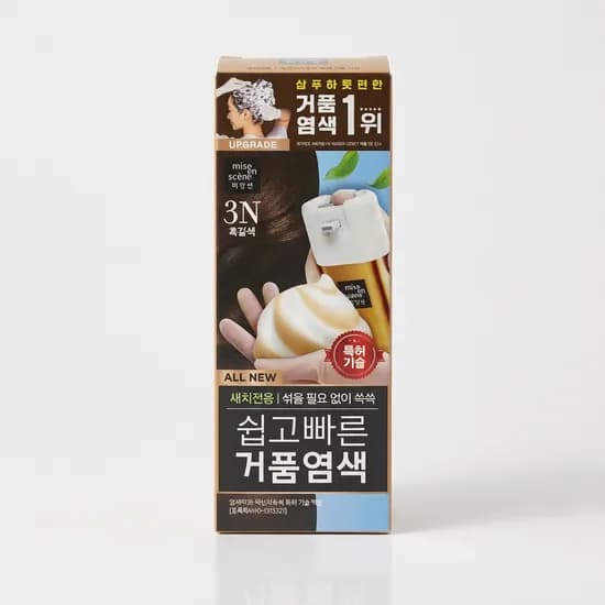미쟝센 올뉴 쉽고 빠른 거품염색 3N 흑갈색 1개