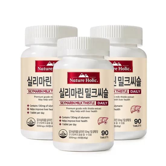 네이처홀릭 실리마린 밀크씨슬 45g 90정 3개