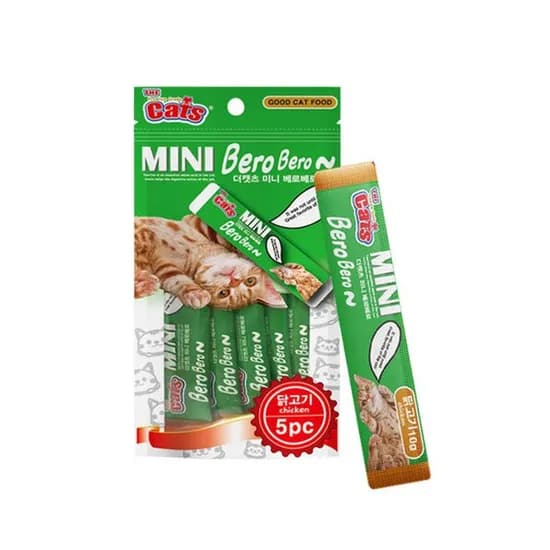 더캣츠 미니 베로베로 고양이간식, 닭고기, 10g, 5개