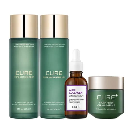 김정문알로에 큐어 하이드라 수딩 2종 토너 130ml 1개 에멀젼 130ml 1개 1세트 외 2종