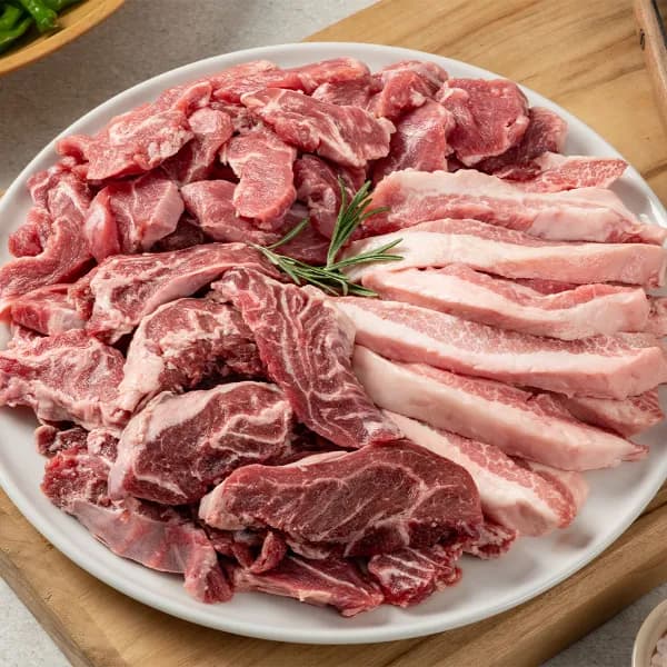 뒷고기모듬 특수부위 한판 구이세트 500g 4팩