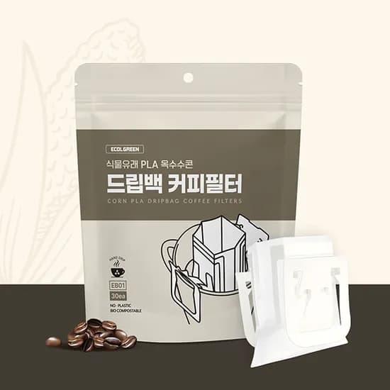 옥수수콘 드립백 커피필터 30매입 1개