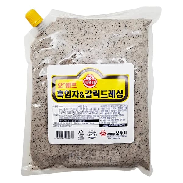 오뚜기 오쉐프 흑임자 갈릭 드레싱 1kg 1개 9,390원