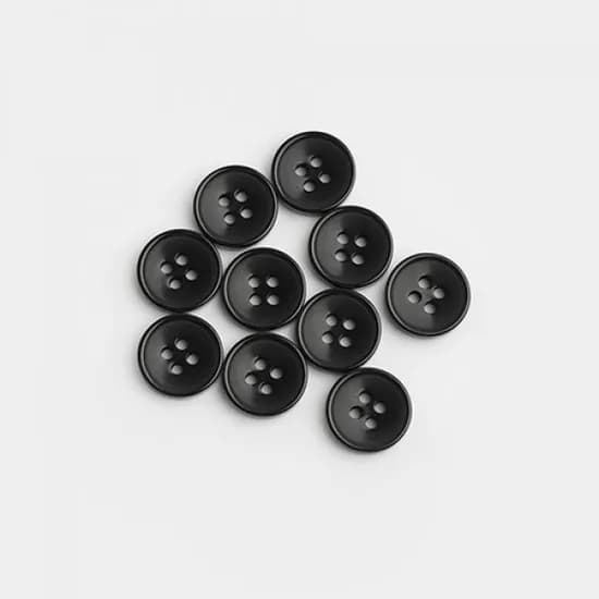 HAPPYBEARS 베이직 블라우스 셔츠단추 13mm 블랙 1개