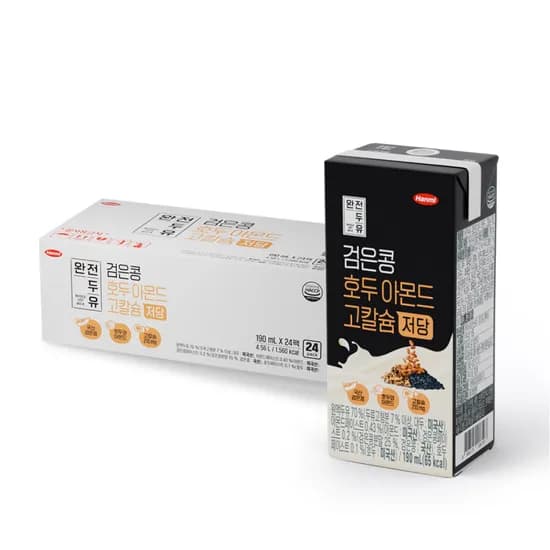 완전두유 검은콩 호두아몬드 고칼슘 저당 190ml 24개