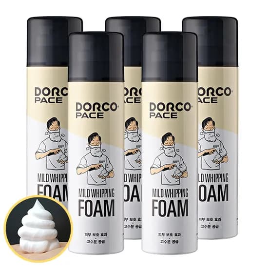 도루코 페이스 마일드 휘핑 폼 250ml 5개