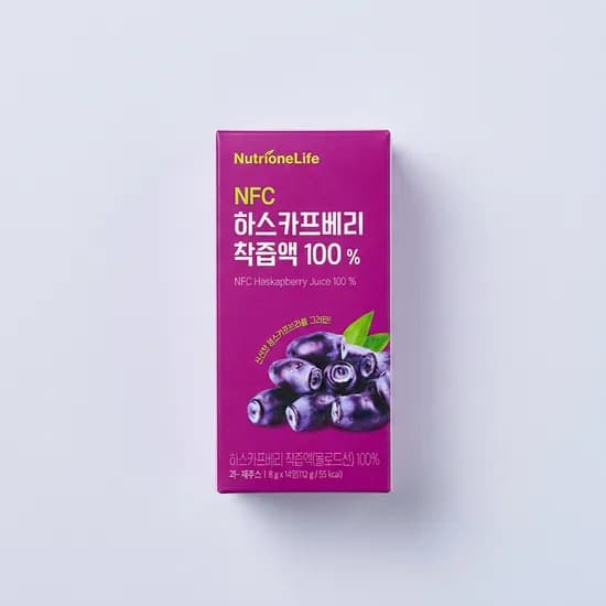 뉴트리원 NFC 유기농 하스카프베리 착즙액 100% 28포 2박스
