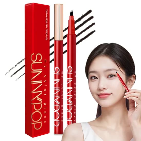 써니팝 롱픽스 이지 타투펜 다크브라운 1개