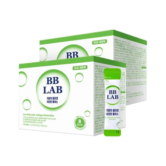 비비랩 저분자 콜라겐 비오틴 플러스 2g 80포 2박스