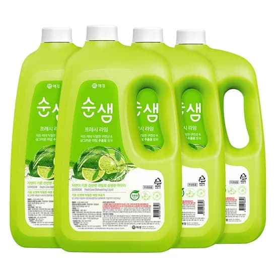 순샘 프레시 라임 주방세제 3L 4개
