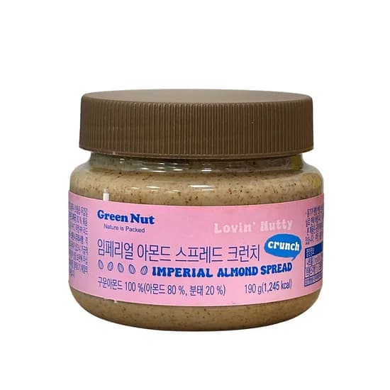 그린너트 임페리얼 아몬드 스프레드 크런치 190g 1개