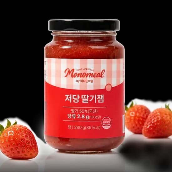 모노밀 저당 딸기잼 280g 1개