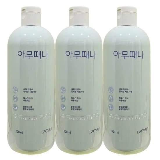 라끄베르 아무때나 때필링, 500ml, 3개 + 때장갑 1개