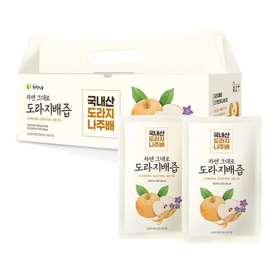 자연그대로 도라지배즙 100ml 90팩 1개