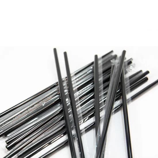 자바라 일회용 플라스틱 빨대, 검정, 7.0mm x 250mm, 500개입, 5개