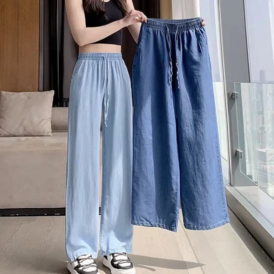 데님 아이스 냉감 밴딩팬츠, 연청 1개 + 진청 1개, 2개