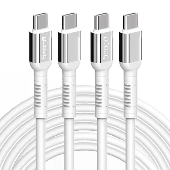 서가 메탈 고강도 60W PD CtoC타입 초고속 케이블, 화이트, 3m, 2개