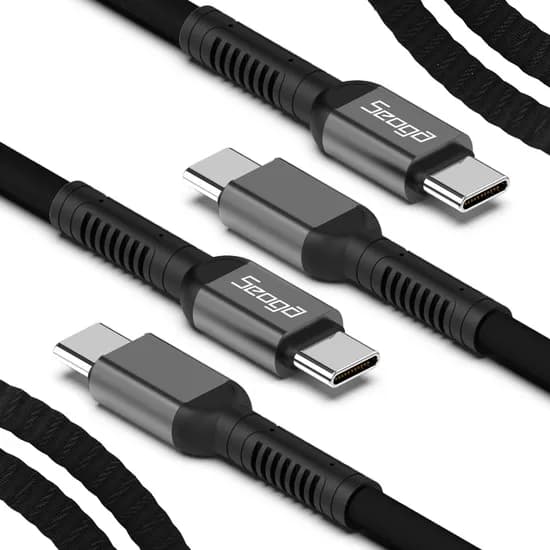서가 메탈 60W PD 패브릭 CtoC타입 초고속 케이블 블랙 1.5m 2개