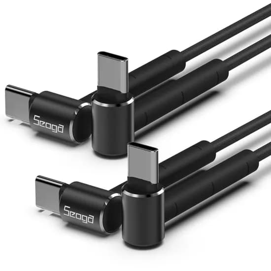 서가 메탈 60W PD 거치대 CtoC타입 초고속 케이블, 블랙, 1.5m, 2개