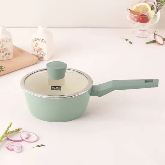 키친플라워 그린애플 인덕션 편수냄비, 18cm, 1개