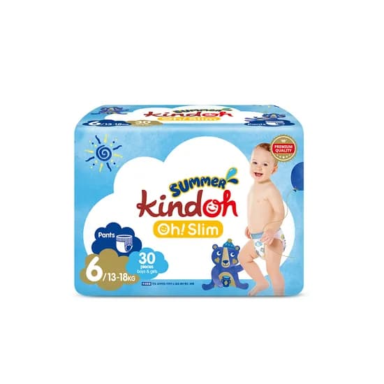 킨도 프리미엄 기저귀, 오 슬림 썸머 팬티, 6단계, 120매