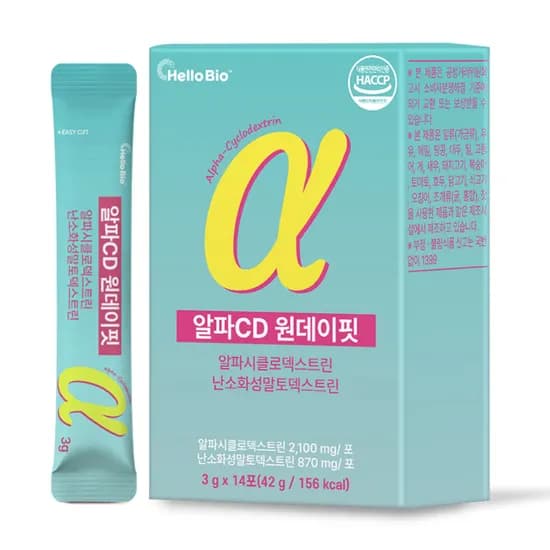 헬로바이오 알파CD 원데이핏 알파시글로덱스트린, 3g, 14포, 1개