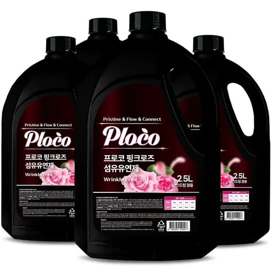 프로코 핑크로즈 섬유유연제, 2.5L, 4개