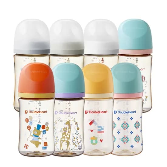 더블하트 모유실감 3세대 PPSU 젖병 새벽그레이 M젖꼭지포함 240ml 1개