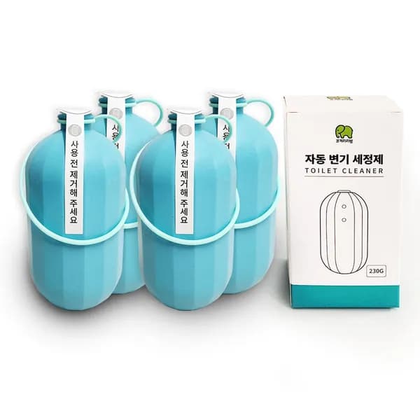 코끼리빙 자동변기세정제 Ver.2 민트 4개입 230g
