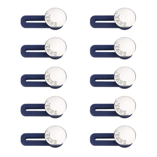 바지 허리 확대 버클 T-0322-set, 실버진웨어, 10개입, 1세트