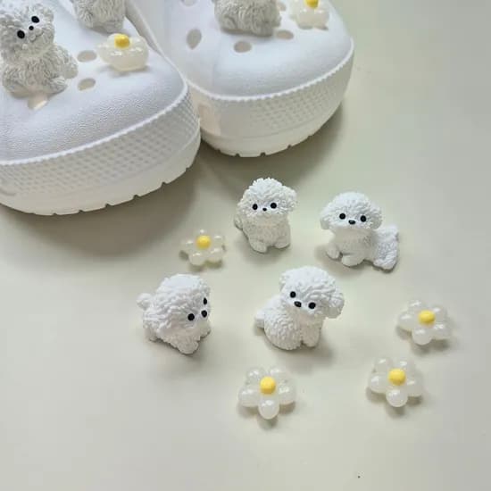 강아지 꽃놀이 지비츠 파츠 세트 8PCS 1개