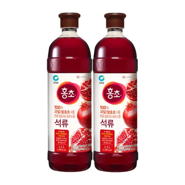 청정원 홍초 석류 1.5L 2개