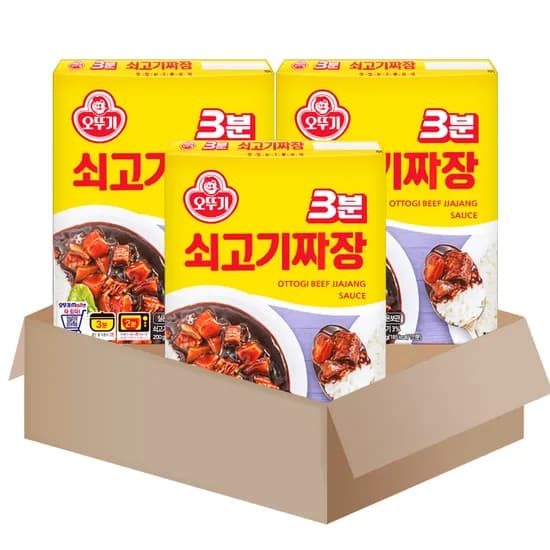 오뚜기 3분 쇠고기짜장 200g 3개