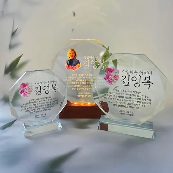 크리스탈 감사패 CT-01 라지사이즈 기본 사진추가형 주문제작 1개 43,000원