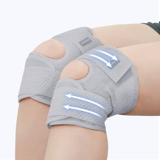 브메르 인체공학 에어핏 무릎보호대 그레이 L 1개