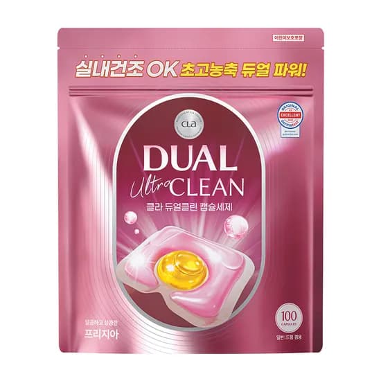 클라 듀얼 울트라 클린 캡슐세제 프리지아 8g 100개입 8,800원
