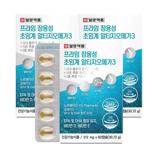 일양악품 프라임 장용성 초임계 알티지오메가3, 60캡슐, 3개