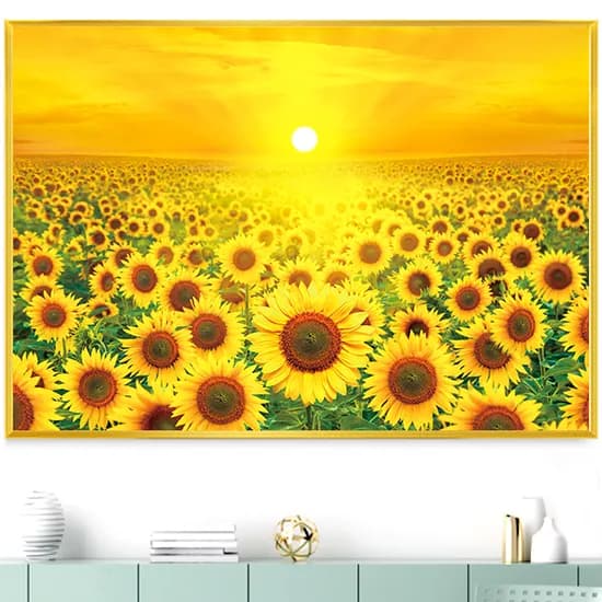 황금빛해바라기 액자, 유럽형, 50x70cm, 골드, 1개