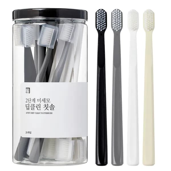 살림백서 미세모 딥클린 칫솔 20개입 1통