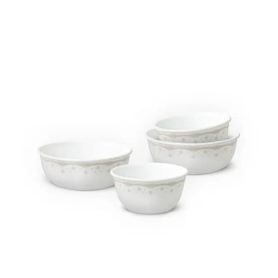 코렐 프리미엄 클래식조이 공기대접 2인 4p, 화이트, 공기 2개, 대접 2개
