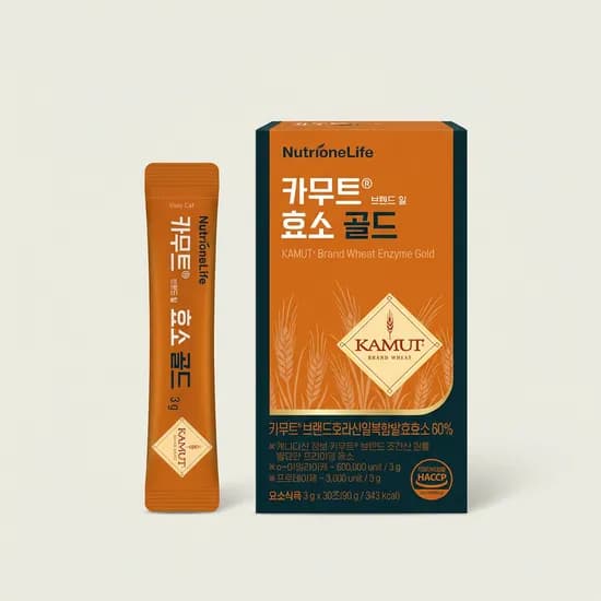 뉴트리원 카무트 브랜드 밀 효소 골드 3g 30포 6박스