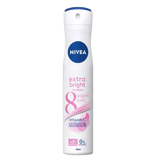 니베아 데오드란트 스프레이 엑스트라 브라이트, 200ml, 1개