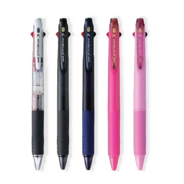유니 제트스트림 3색 볼펜 멀티펜, SXE3-400-38, 0.38mm, 투명, 1개