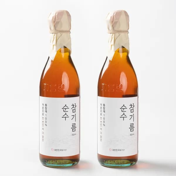 순수 참기름 350ml 2개