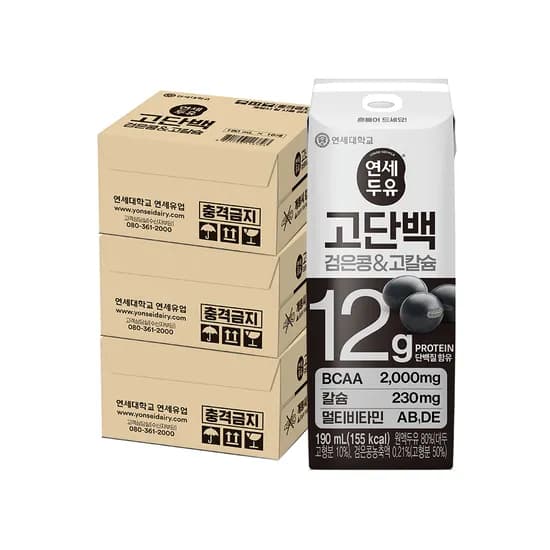 연세두유 고단백 검은콩&고칼슘 190ml 48개